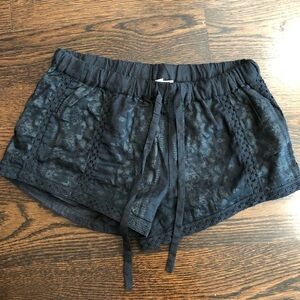 Kimchi Blue Black Lace Athletic Shorts